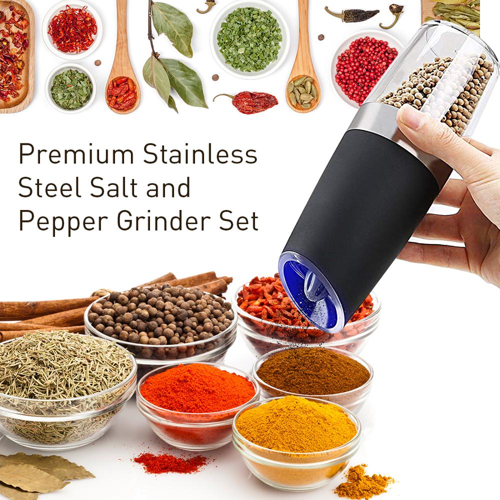 Wholesale One-Button Operated Stainless Steel Electric Grinder Mill,  Automatic Adjustable Coarseness Salt Black Pepper Grinder From m.